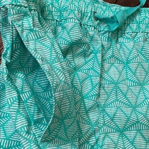 Lauren James Shorts - NWT green pattern shorts with elastic tie waist Lauren James Shorts - NWT green pattern shorts with elastic tie waist